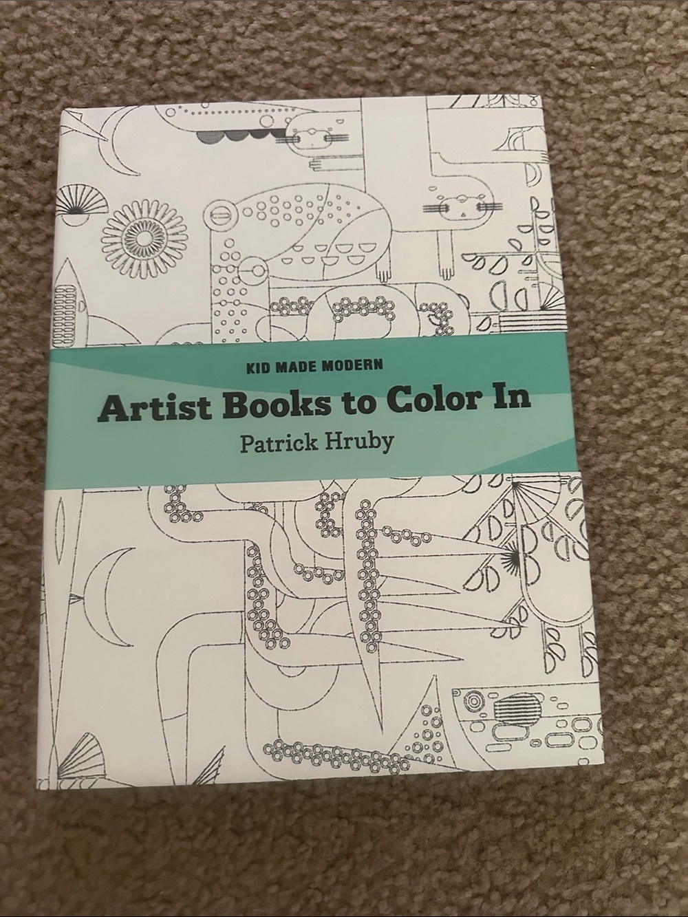 Artist Books to Color In by Patrick Hruby - Teal and White